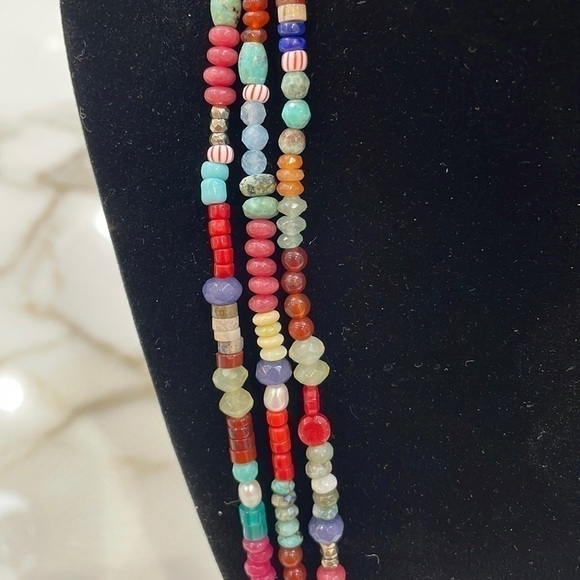 Sundance Catalog Turquoise, Coral & Multi Stone Long Necklace—Gorgeous!! NEW! - Picture 2 of 11